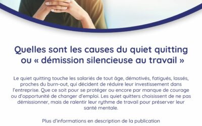 La démission silencieuse au travail