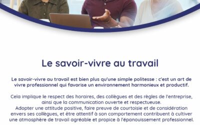 Le savoir-vivre au travail